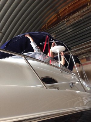 Пошив ходовых и стояночных тентов для катеров, яхт, катамаранов.