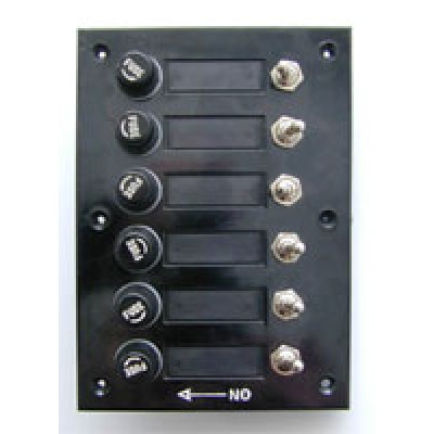 Панель выключателей с предохранителями, 6 тумблеров