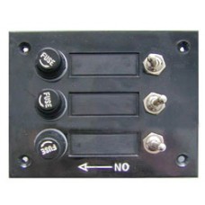 Панель выключателей с предохранителями, 3 тумблера