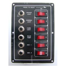 Панель выключателей с предохранителями, 6 клавиш