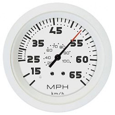 Спидометр, серия «White Domed», 0-65 mph, трубка Пито и шланг (6 м) в комплекте.