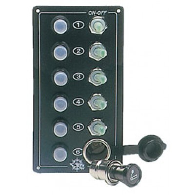 Панель выключателей с гнездом прикуривателя