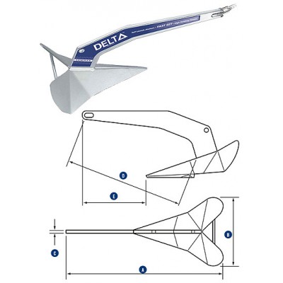Якорь «Delta», 40 кг