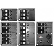 Панель выключателей «Marina», 6 клавиш, 6 автоматических предохранителей, 190х133,25 мм