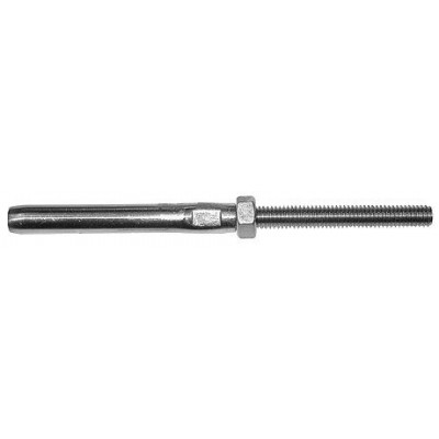 Наконечник резьбовой под опрессовку, М10, трос 6 мм