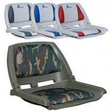 Сиденье с виниловыми подушками, серое с красным