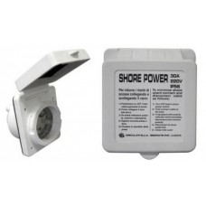 Розетка влагозащищенная, 30 А, пластик, IP56