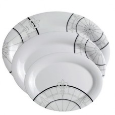 Овальные тарелки «Polaris», 24x14; 28,5x20,5; 38x28,5 см