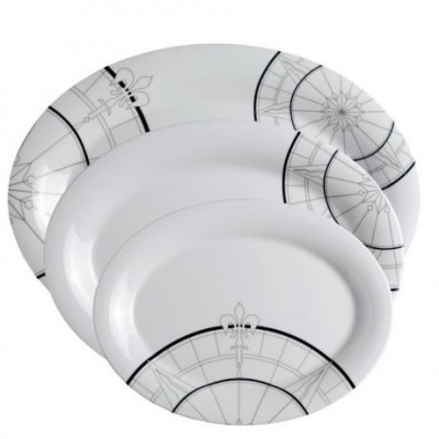 Овальные тарелки &laquo;Polaris&raquo;, 24x14; 28,5x20,5; 38x28,5 см