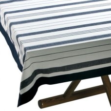 Скатерть хлопковая, белая с синим, 115х100 см