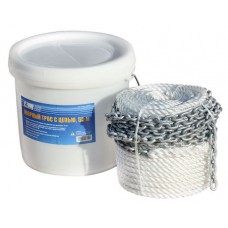 Трос трехпрядный с цепью для комбинированных лебедок, 50 м + 5 м, 12 мм