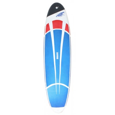 Доска SUP, синяя с черными, красными и белыми вставками, 335 см