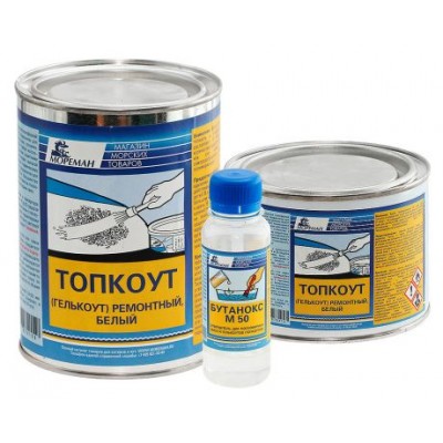 Топкоут (гелькоут) ремонтный, белый, 1000 г