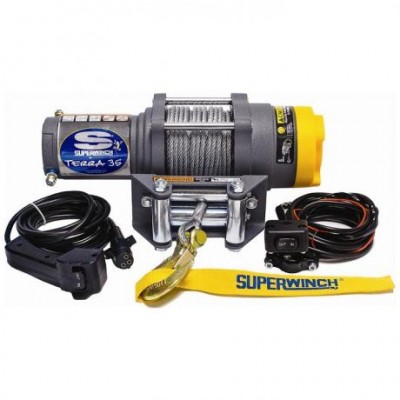 Лебедка электрическая SUPERWINCH 45 с монтажным набором и пультом д/у, тяговое усилие 2041 кг, для моделей XTI/XTD