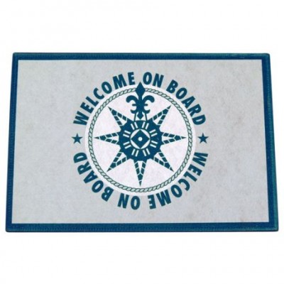 Коврик на нескользящей основе «WELCOME ON BOARD», 75×50 см