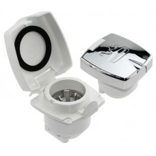 Розетка влагозащищенная, 30 А, белый пластик, IP56