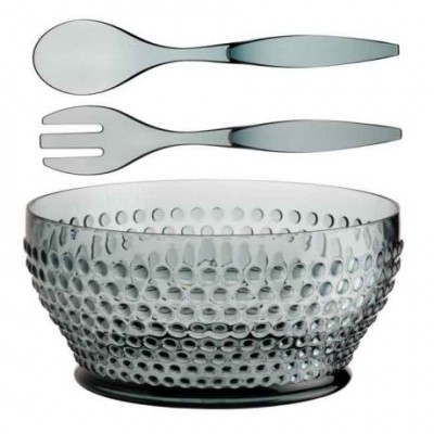 Набор для салата LUX, изумрудный, 25,5 см, 3 предмета